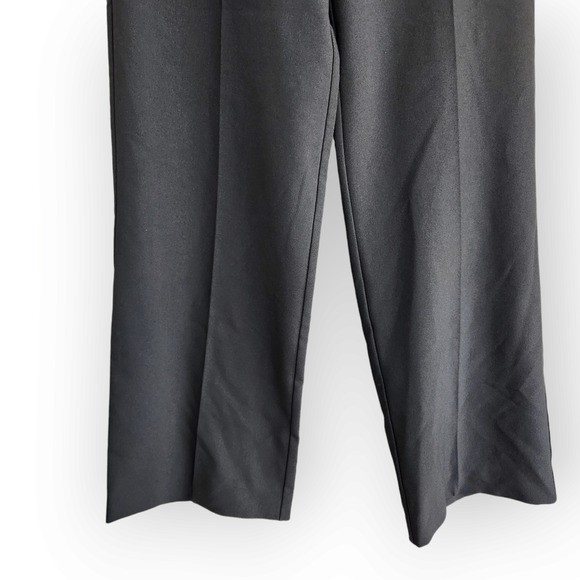 Vintage Star City Clothing Co Black High Waisted Straight Leg Trousers 0 - Picture 3 of 8